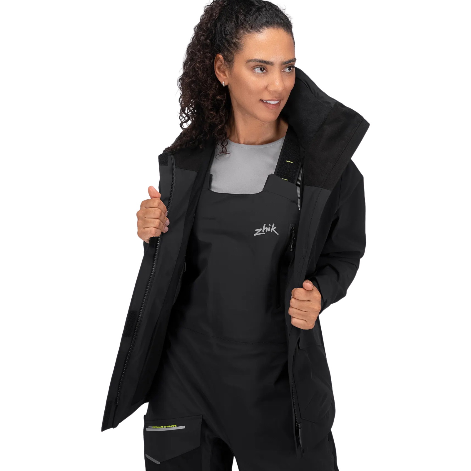 2026 Zhik Womens OFS600 Offshore Cruising Sailing Jacket JKT-0600-W-BLK - Black